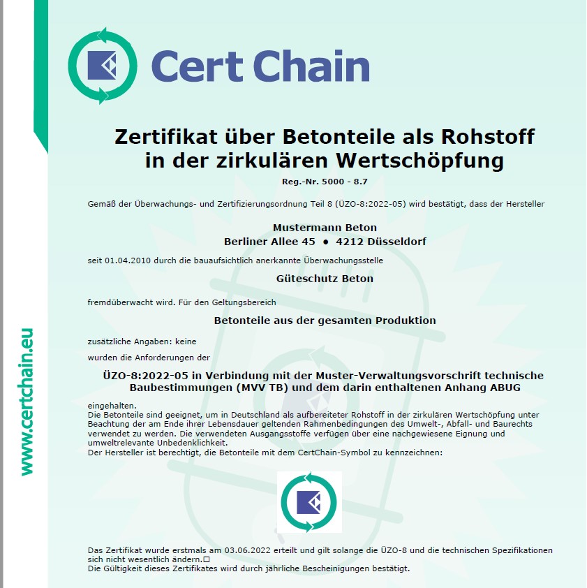 Certchain Neue Internetseite Neuer Zertifikatstyp Zur Zirkul Ren